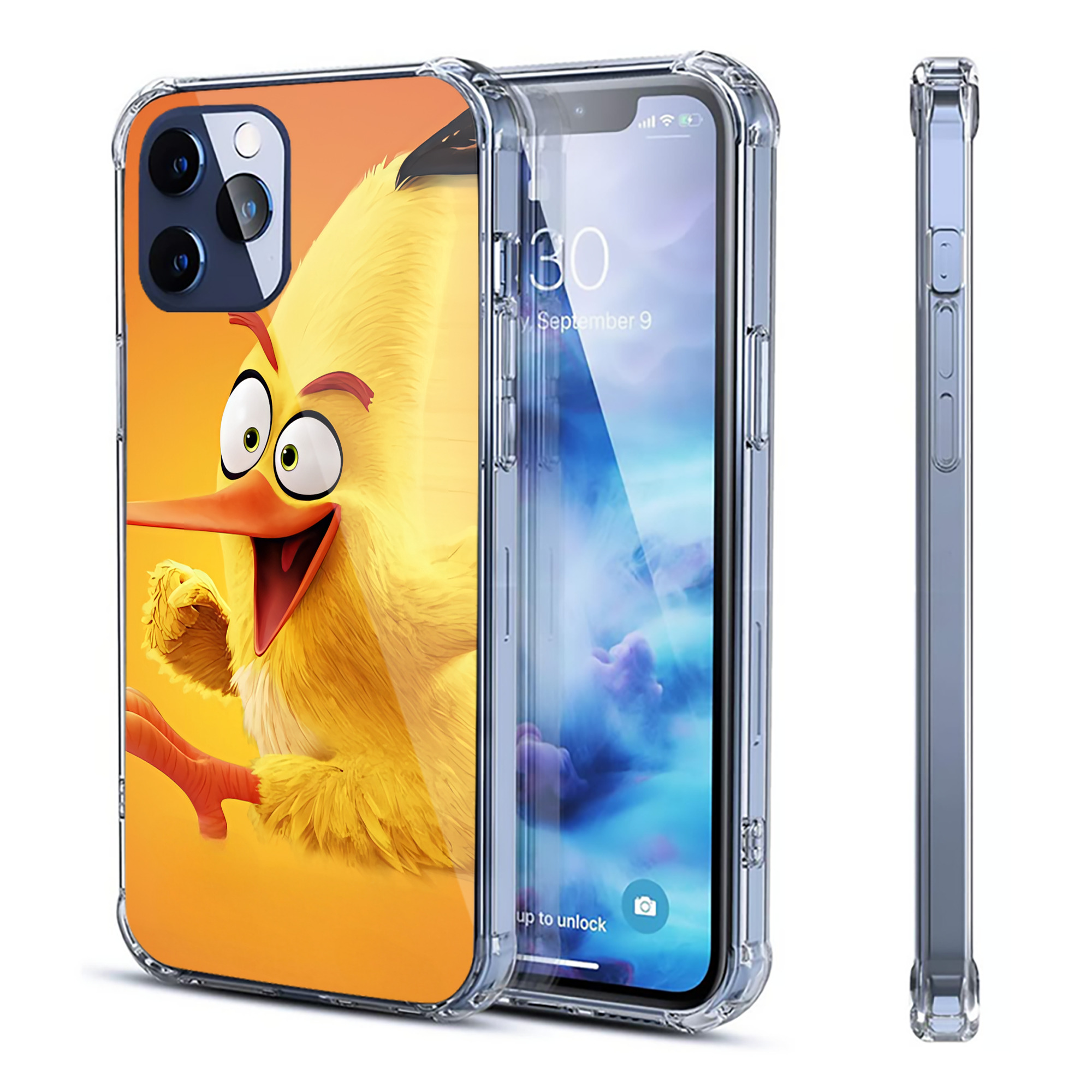 （画像用） Angry Birds アングリーバード 【iPhone 12シリーズ対応】透明スマホケース（クリアソフトケース）